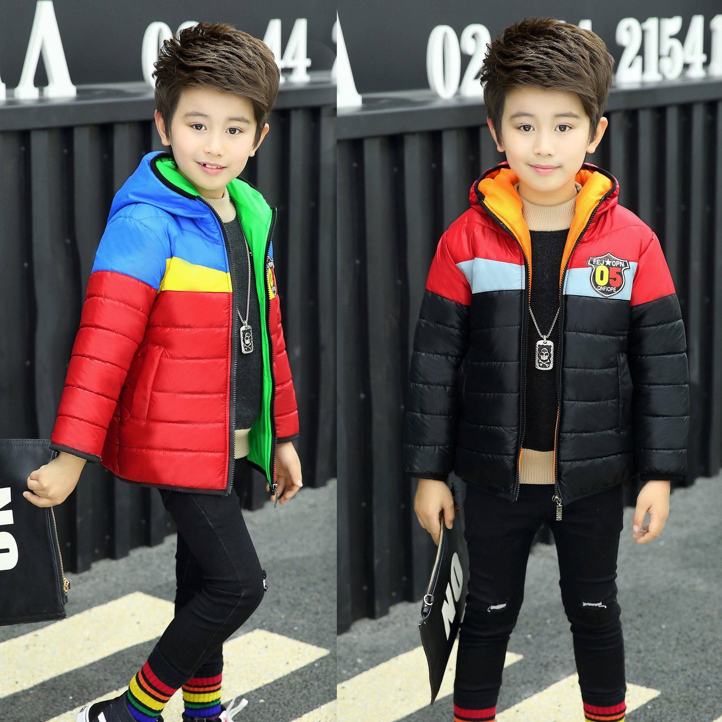 Children Down Jackets Warm Outerwear Down Hooded Kids Winter Jackets for Boys Girls Winter Coat