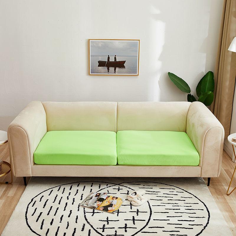 Solid Color Sofa Cushion Cover Summer Elastic  Sofa Covers for Living Room Slipcover