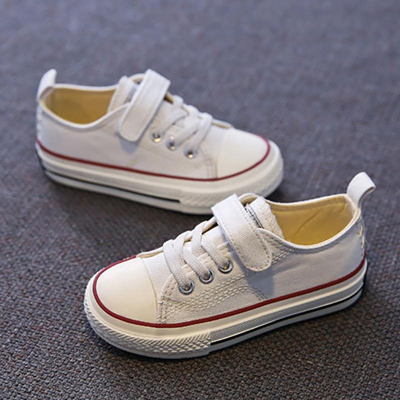 Spring Children's Canvas Shoes Boys Board Shoes Girls Casual Single Shoes Baby White Shoes