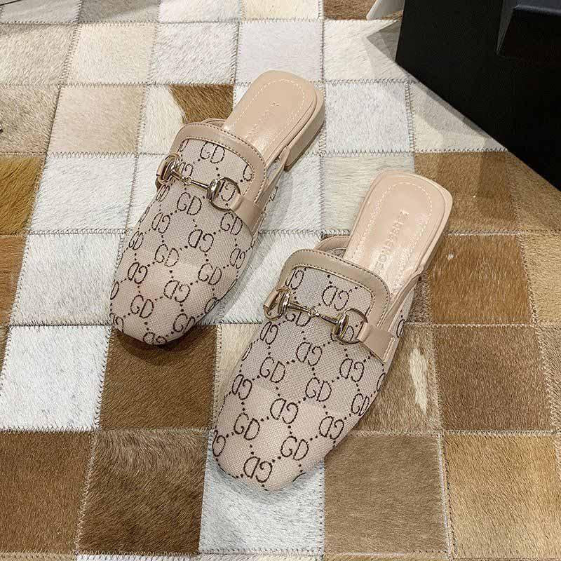 Plus Size 35-39 Summer Women Slippers Outdoor High Heels Bohemian Beach Wear-resistant Non-slip Office Lady Plat Mesh Sandals