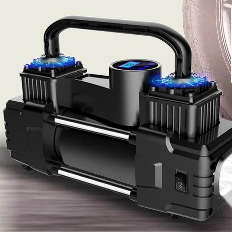 Car Inflatable Pump Double-cylinder High Power Data Show Car Portable Air Pump Tire 12V Electric High-pressure Pump Inflatable Tool