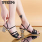 Ladies Sandals and Slippers Thick Heel Mid Heel Sandals Open Toe Korean All-match Sandals Women