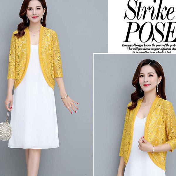 Sun Protection Clothing Women's Summer Large Size Cardigan with A Thin Coat All-match Shawl Lace Air-conditioning Shirt