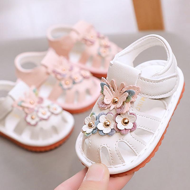 Summer Baby Sandals Female One-year-old Baby Soft-soled Baby Shoes Non-slip Baotou Princess Called Shoes 1-2 Years Old