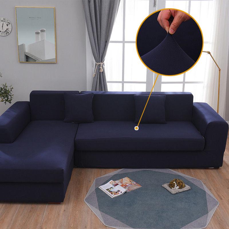 Stretch Slipcovers Sectional Elastic Stretch Sofa Cover for Living Room Couch Cover L Shape Armchair Cover