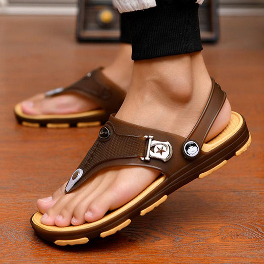 Fashion Men's Slippers Outdoor Trend Casual Shoes Summer Sandals Non-slip Man Beach Sandals Flats