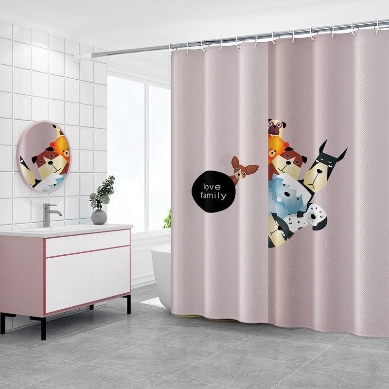 Bathroom Shower Curtain, Waterproof Cloth Partition Curtain, Mildew-proof Hanging Curtain, Bedroom Curtain, Bathroom Waterproof Curtain