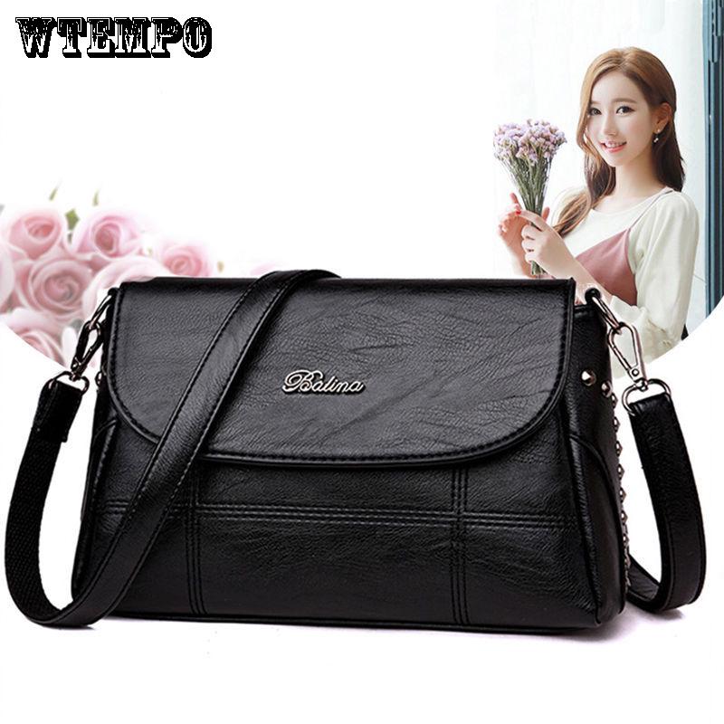 Fashion Women's Bag Leather Texture Bag Trend Wild Messenger Bag Zipper Bag Small Square Bag