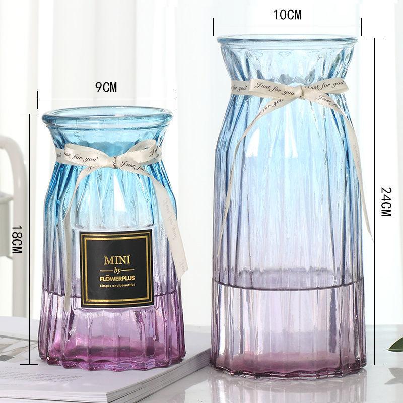 Creative Vase Glass Transparent Living Room Decoration Vase Nordic Simple Rich Bamboo Dried Flower Vase