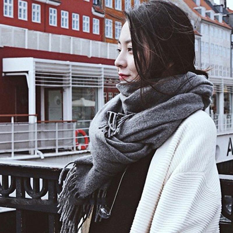 Winter Warm scarf Christmas gift Trend fashion Wild scarf Long section scarf Birthday present