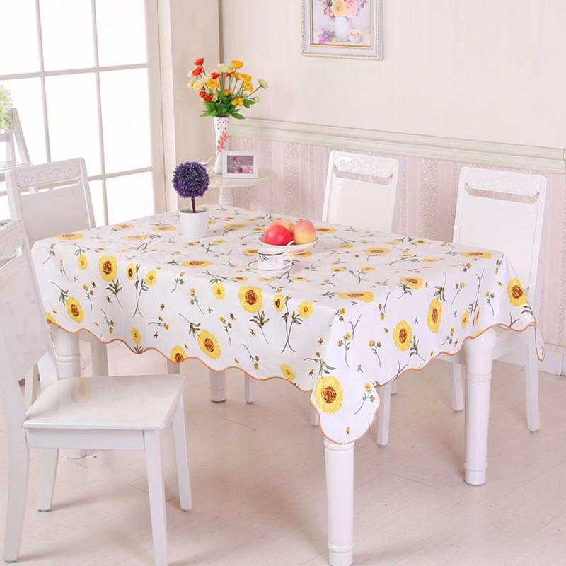 PEVA Disposable Oil-proof Waterproof and Easy-to-wipe Coffee Table Tablecloth Square Rectangular Tablecloth European Pastoral Style