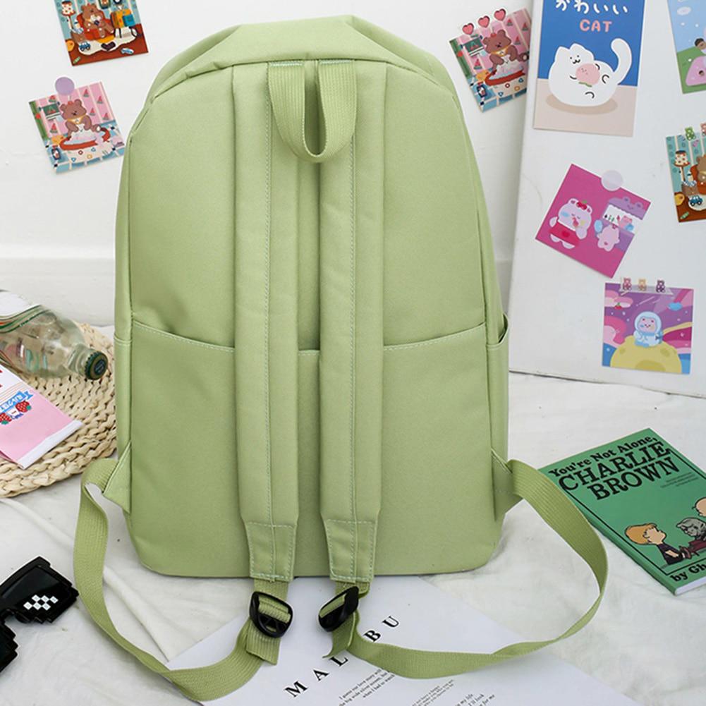 4Pcs/set Women School Backpacks Schoolbag Daisy Canvas for Teenagers Girls Student Book Bag