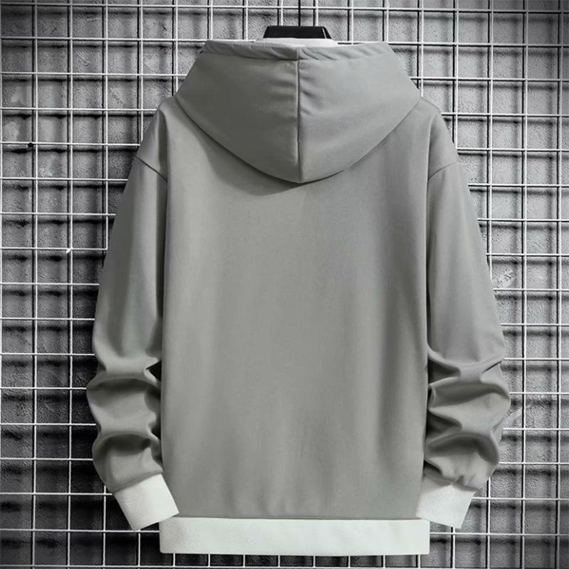 Hooded Suit Men's Autumn Sweater Large Size Loose Simple Casual Sportswear Pullover Jacket