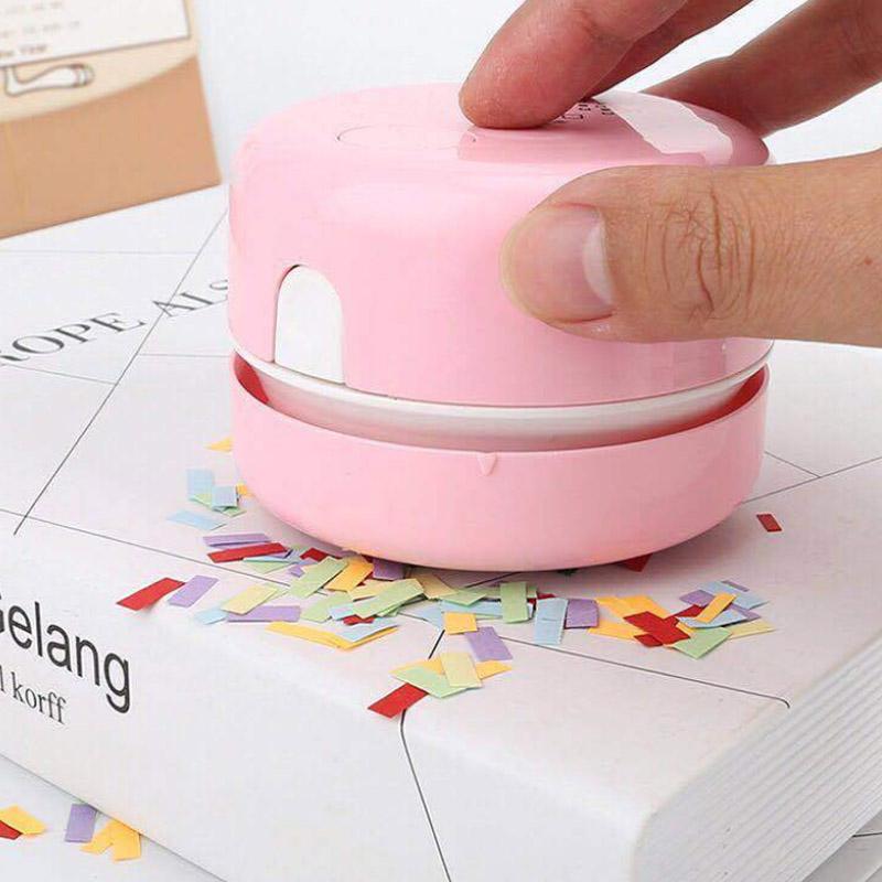 Desktop Vacuum Cleaner Mini Cleaning Machine Portable Strong Suction Rubber Dust Confetti Soot Keyboard Desktop Cleaner