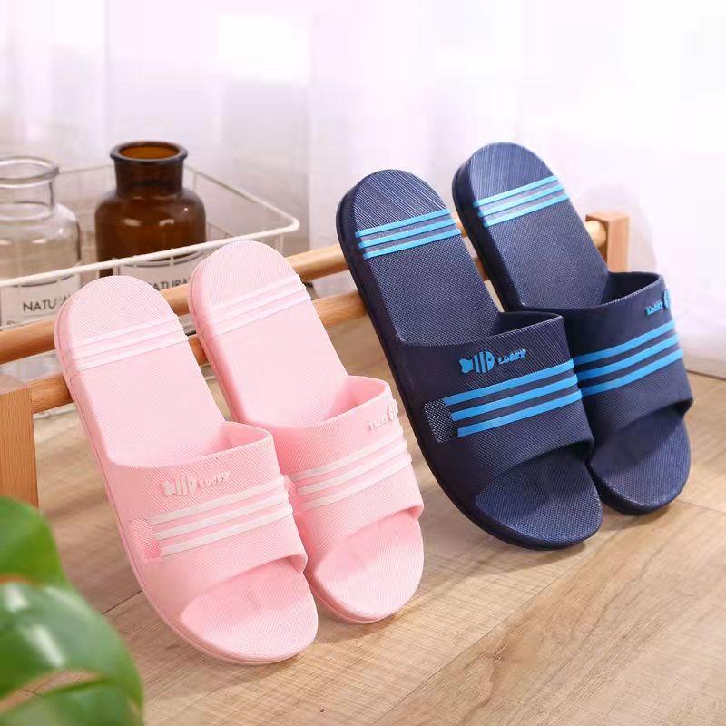 Men's and Women's Same Style Bathroom Bath Slippers Summer Indoor and Outdoor One Word Sandals and Slippers Leisure Flip Flops