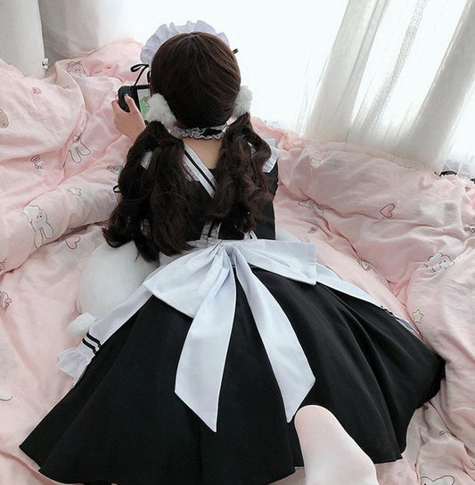 Sexy Cosplay Maid Costume Anime Women French Maid Outfit Dress Schoolgirl Lolitafashion Dress Uniform Sexy Plus Size Cosplay Princess Gowns