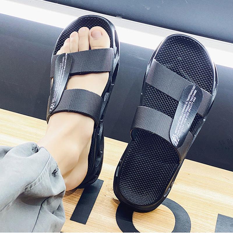 Outer Wear Trendy Personality Men's Slippers Fashion Blogger Beach Sandals Summer Household Non-slip Flip Flop Sandals