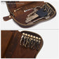 Vintage Retro Style Crazy Horse Genuine Leather Cowhide Super convenient Key Case Wallet