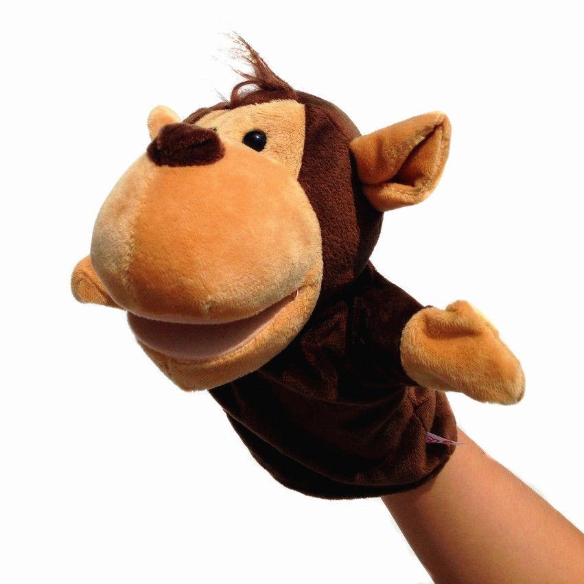 Lovely Delicate Baby Child Little Animal Glove Puppet Finger Sack Plush Toy Open Mouth Parent Child Interactive Glove Doll