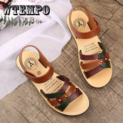 Women Fashion Comfortable Peep-toe Flat Shoes Summer Beach Roman Sandals