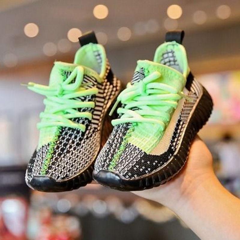 Summer Child Fluorescence Sneakers Kids Breathable Non-slip Shockproof Basketball Shoes Lightweight Running Shoes Comfortable Deodorant Girls Shoes