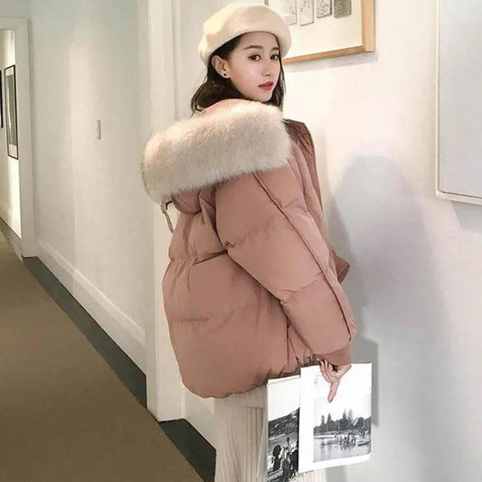 Short Cotton-padded Clothes Women's Loose Casual Fashion Bread Clothes Thickened Student Winter Jackets