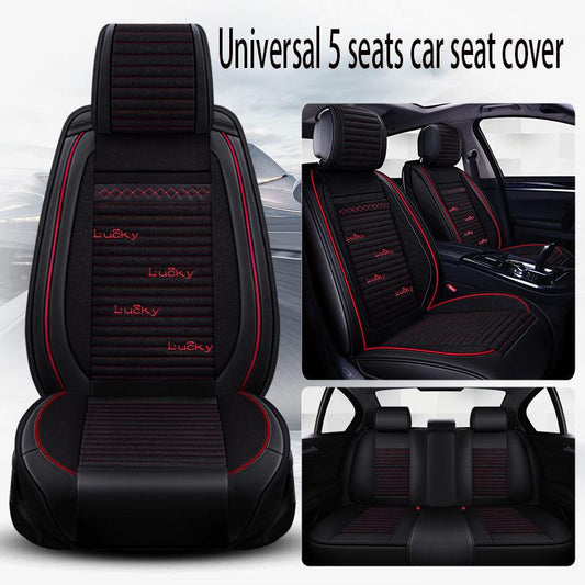 Universal 5 set Auto Seat Cushion Leather 5 seats Universal Car seat cover Waterproof Car Seat Cover