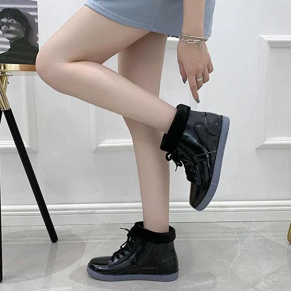 Women's Spring and Autumn Rain Boots Large Size Short Rain Shoes Non-slip Rubber Shoes Winter Cotton Warm Detachable Waterproof Shoes