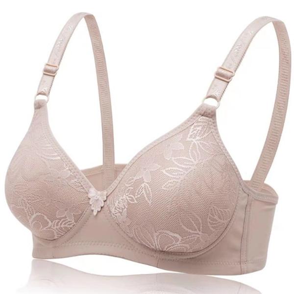 Women's Underwear Large Size Bra Thin Without Steel Ring Gathered Anti-sagging Breathable and Comfortable