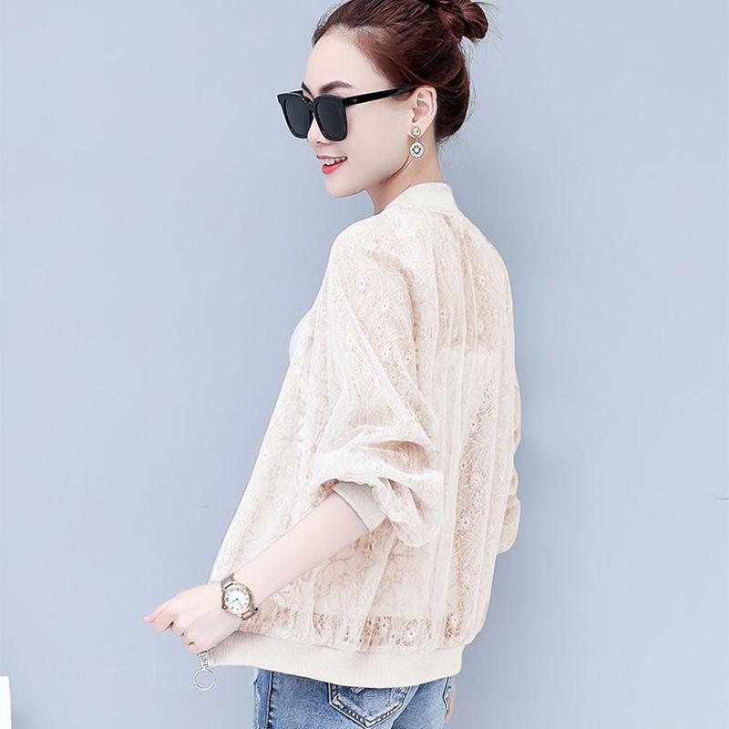 Lace Breathable Sun Protection Clothing Women's Spring and Summer Loose Thin Sun Protection Clothing Short Cardigan Jacket