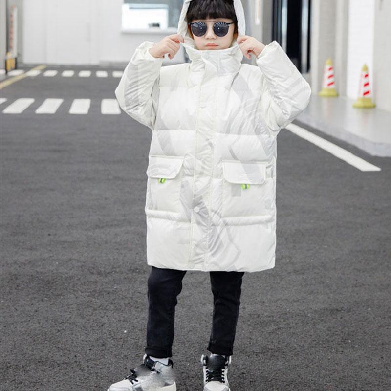 3-12Y Toddler Girls Long Jacket Outwear Children Cotton-padded Jacket Girl Winter Down Clothes Warm Coat Fur Hooed Snowsuit Kids