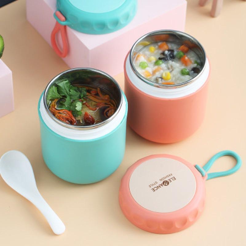 450ml Food Thermal Jar Insulated Soup Thermos Containers Stainless Steel Lunch Box Drinking Cup