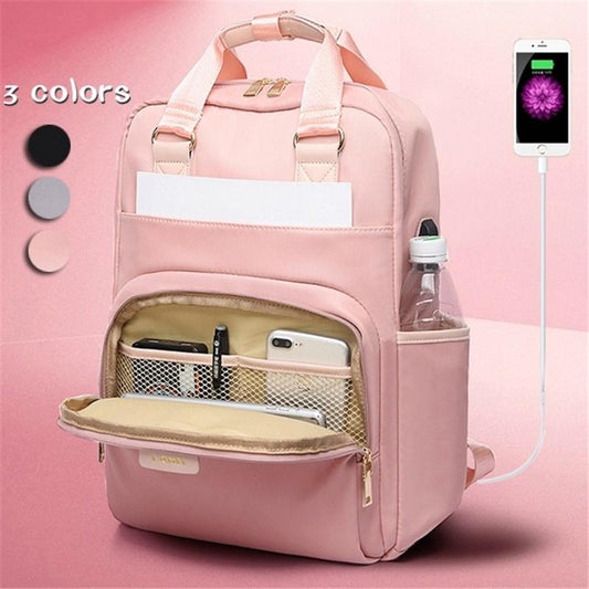 Anti-theft Travel Waterproof Backpack Women Large Capacity Business USB Charge Laptop Backpack