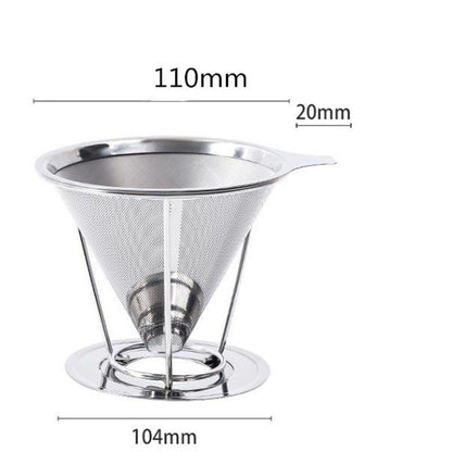 1pcs Stainless Steel Reusable Strainer Tea Coffee Strainer Fine Strainer Steel Drain Kitchen Accessories Tea Accessories