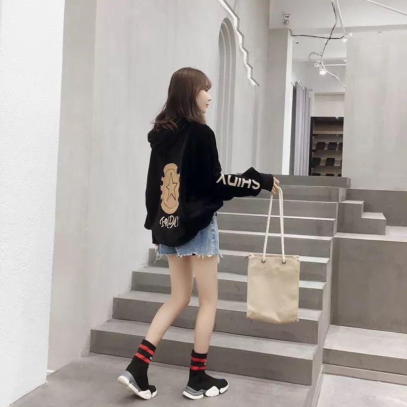 Sweatshirt wild large size long sleeve warm hooded top autumn and winter sweater cotton women's