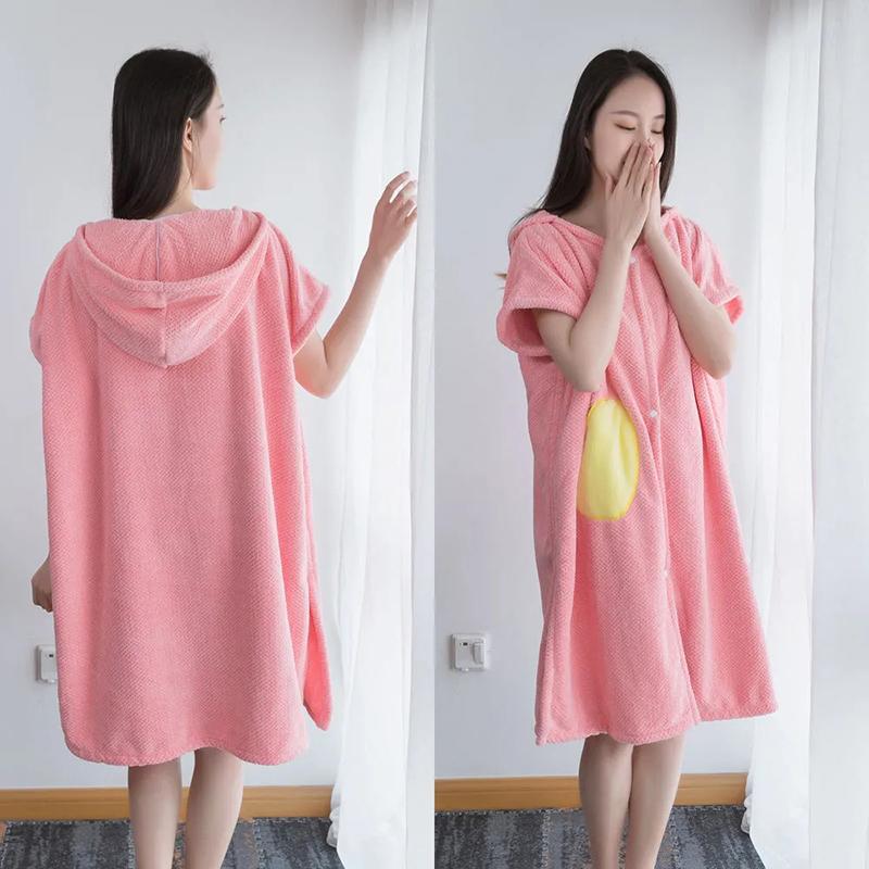 Wearable Bathrobes Women Microfiber Soft And Skin-Friendly Absorbent Bath Towels Home Textiles Bathroom Sauna Towels Household Bathwear