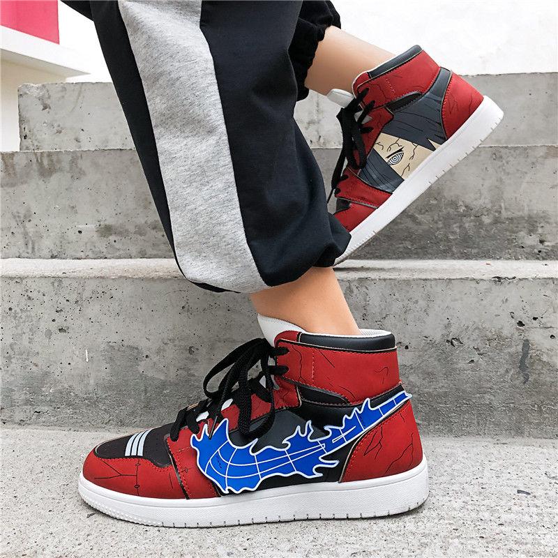 Plus Size39-44 High Top Men Sneakers Comics Running Basketball Shoes Breathable Wear-resistant Shoes