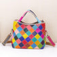 Luxury Genuine Leather Women Colorful Handbags Ladies Natural Cow Leather Shoulder Bag Female P