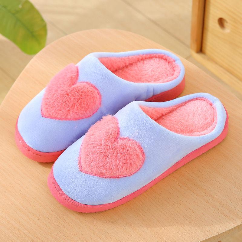 Autumn and Winter Pure Cotton Slippers Indoor Non-slip Soft-soled Shoes Warm Simple Plush Cotton Shoes