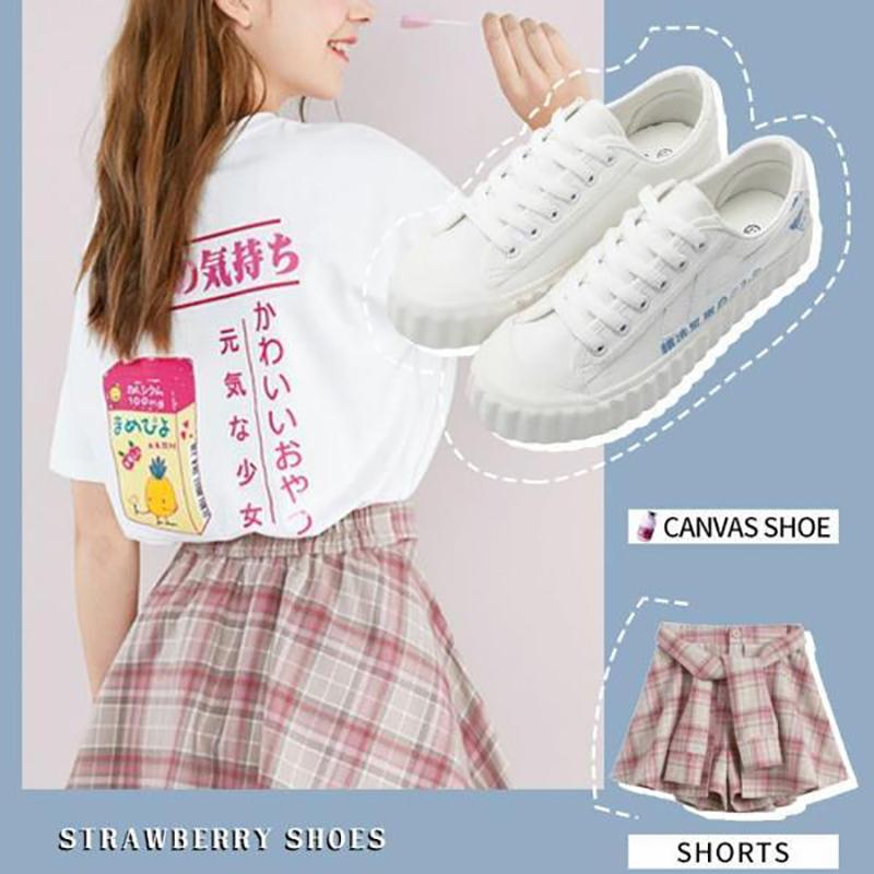 Hyuna Style Cow Canvas Shoes Female Student Korean Style White Shoes All-match Spring Trendy Sneakers