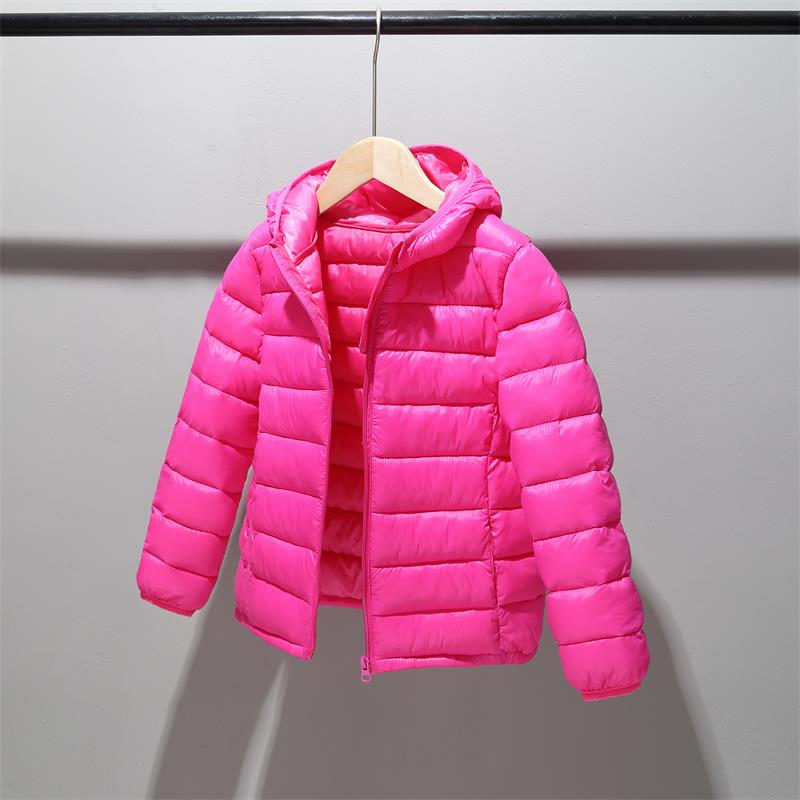 Baby Girls Boys Parka Light Kids Jacket Hood Down Coat Winter Children Jacket Toddler Outerwear