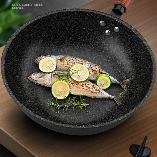 Maifan Stone Non-stick Wok Wok No Oily Smoke Can Be Used Shovel Wok Household Induction Cooker Gas Stove