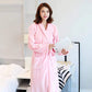 Coral Fleece Nightgown Women's Spring Thickening Flannel Bathrobes Ladies Pajamas Dress Home Wear Solid Color Robes Sleepwear