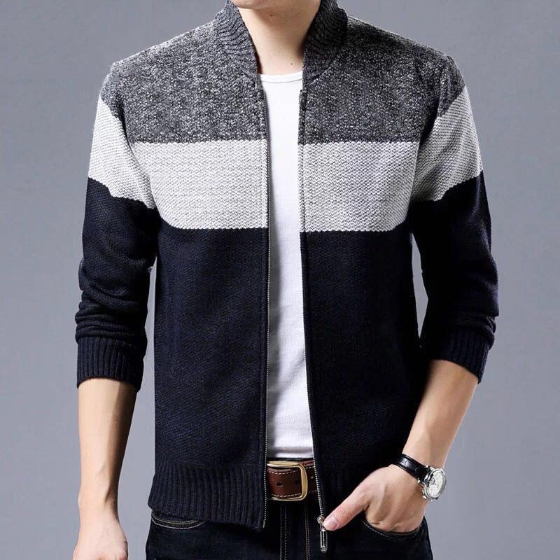 2019 Thick Sweater for Mens Cardigan Slim Fit Jumpers Knitwear Warm Autumn Casual Clothing Male