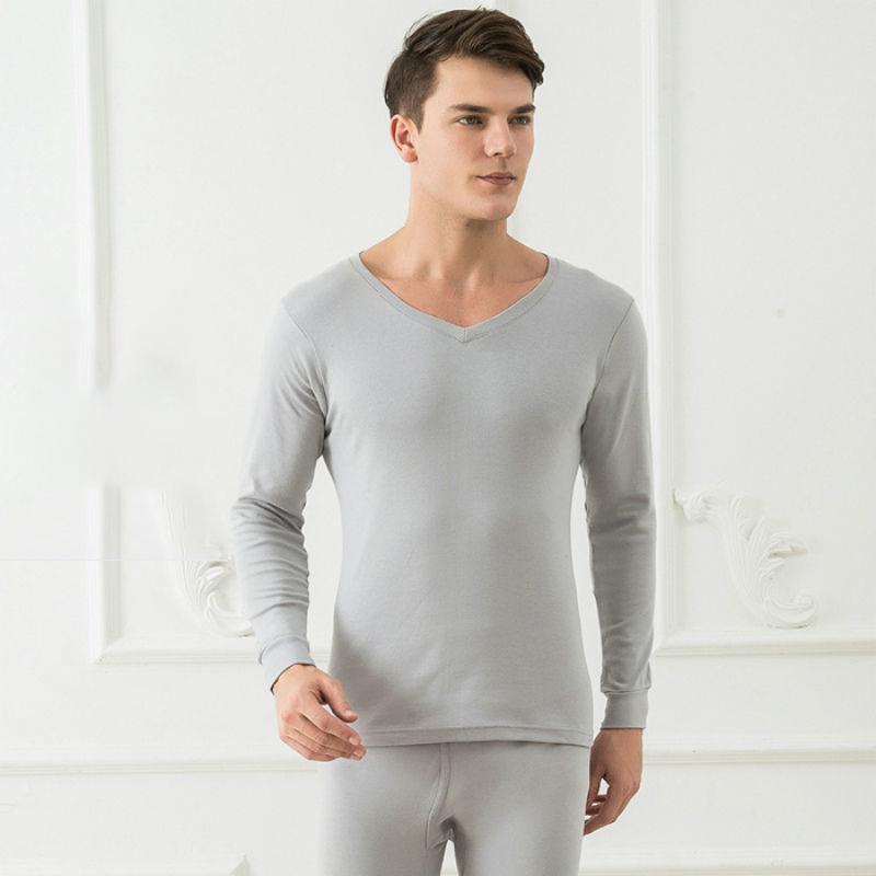 Men Winter Autumn Thicken Thermal Underwear Tight Suit High Elasticity Wearable Comfortable Versatile Soft Lining Male Pajamas Long Sleeve Breathable