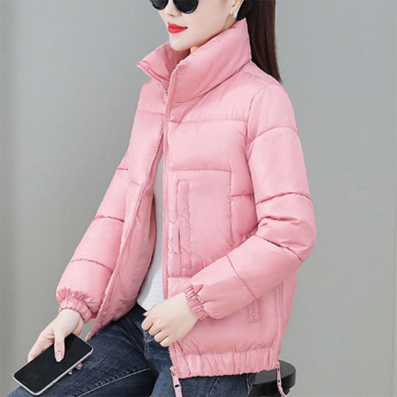 Glossy Down Coat Women's Short Korean Version of Loose Cotton-padded Clothes Bread Clothes Winter Clothes Students