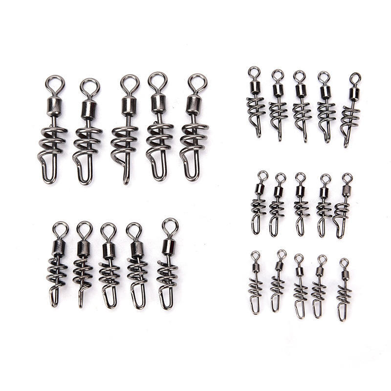 50Pcs rolling swivel with screwed snap ball bearing rolling swivel solid ring