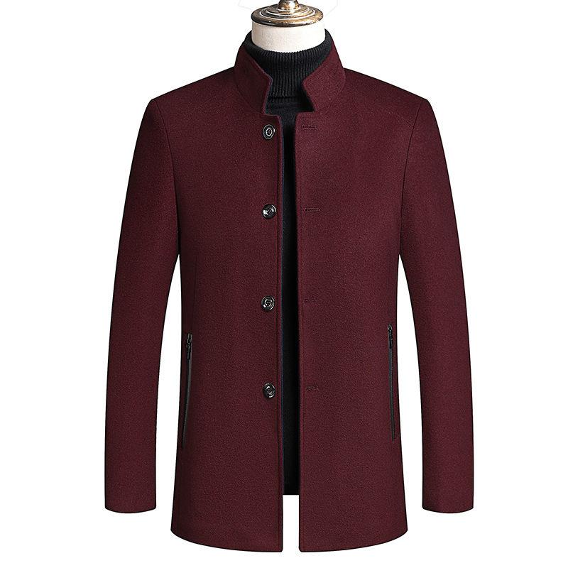 Middle-aged Men's suede jackets  Fashion Handsome Gentleman Plus Velvet Thick Cotton Jacket