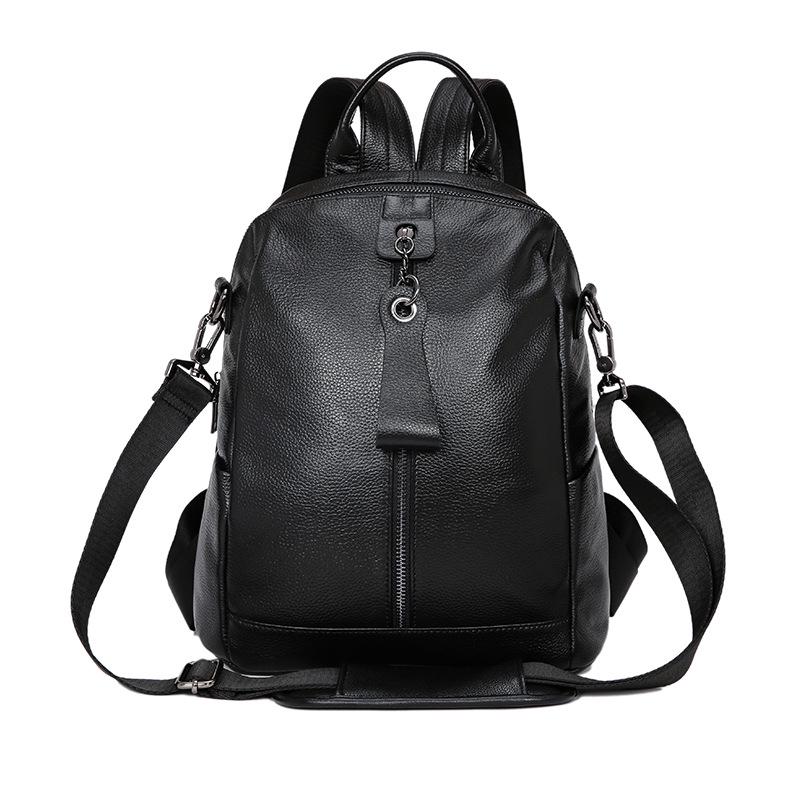 Fashion Leather Backpack Women Zipper Anti-theft Waterproof Student Computer Bag Outdoor Travel Bags