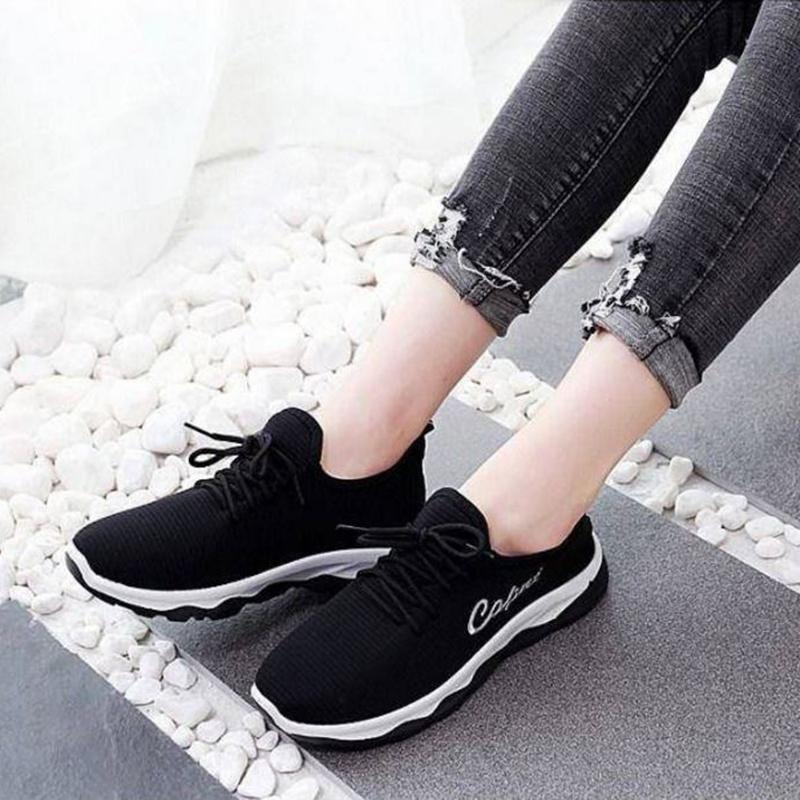 Summer Net Shoes Women's Fashion Sports Shoes Breathable Non-slip Hiking Shoes Lace-up Leisure Walking Shoes